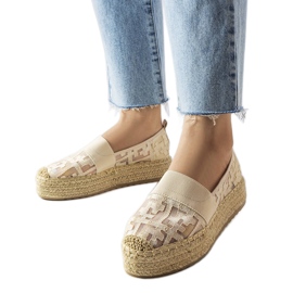 Beige mesh espadriller fra Bateliers
