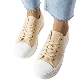 Beige platform sneakers fra Hawthorne