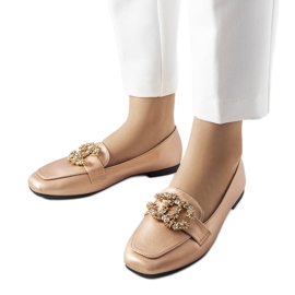 Guld loafers med rhinestones fra Neuer gylden