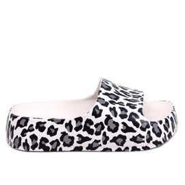 Platformsandaler fra Marlon Leopard hvid