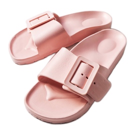 Pink gummiskydere med spænde fra Nelm lyserød