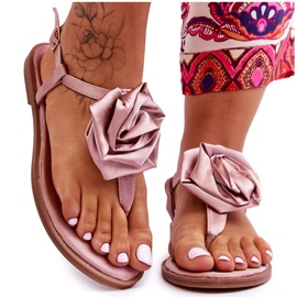Kvinders flip flops med stof Rose Nude Carisma lyserød