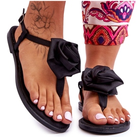 FS1 Kvinders flip flops med stof Rose Black Carisma sort