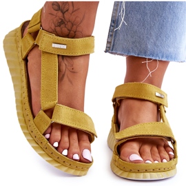Big Star Suede Velcro Sandaler LL276013 Gul