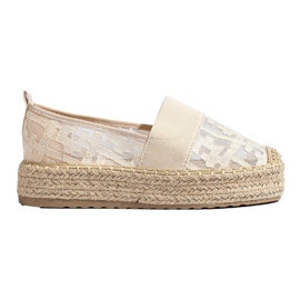 Blonde espadriller på platformen Shelovet sort beige