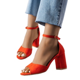 Diashas orange bloksandaler