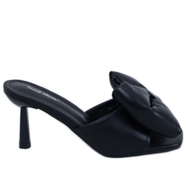 Ellie Black Bow stilethælsandaler sort