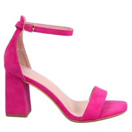 Aisha sandaler med fuchsia hæl lyserød