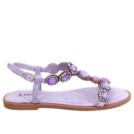 Seastar Jolene Purple sandaler med perler violet