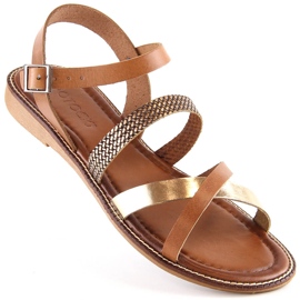 Brune flade sandaler til kvinder Potocki RS64007