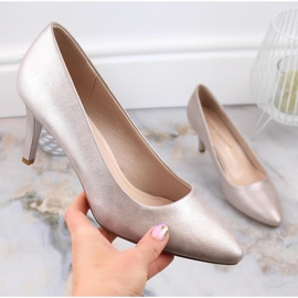 Sergio Leone 1336 gyldne pumps til kvinder gylden