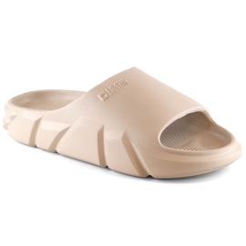 Beige dametøfler på platformen Big Star LL274593