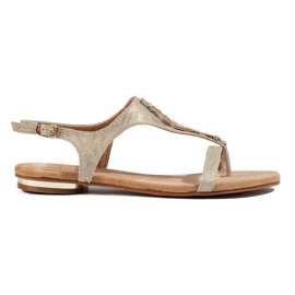 Guld Shelovet flade sandaler gylden