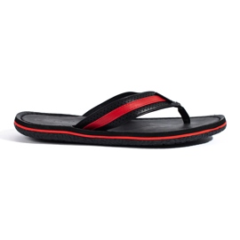 W. Potocki Sorte flip-flops til mænd lavet af økologisk læder Potocki