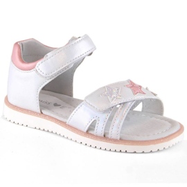 Velcro sandaler Miss Jr EVE427B sølv