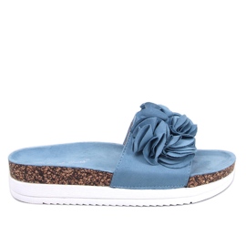 Rizzo Blue Flower Hjemmesko blå