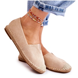 PG1 Kvinders Slip-on ruskind Espadrilles Beige Corry