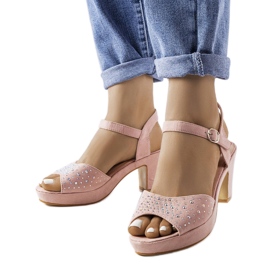 Pink Beltane bloksandaler lyserød