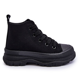 FR1 Høje børnesneakers Black Freeze sort