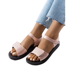 Pink sandaler med dekorativ overdel fra Phillip lyserød