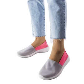 Inna Pink og grå slip-on sneakers fra Winding