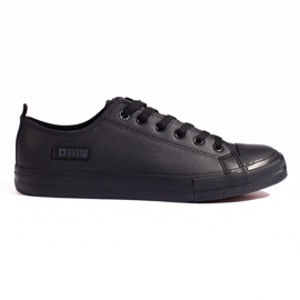 Sorte mænds sneakers lavet af økologisk læder Big Star KK174009