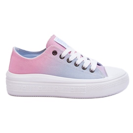 Sneakers med lav platform Big Star LL274A187 Pink og Blue lyserød