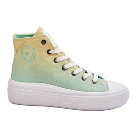 High Platform Sneakers Big Star LL274A190 Gul-Grøn