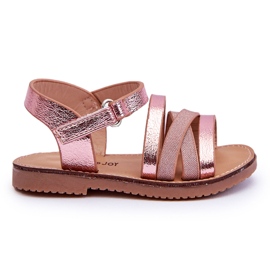 Børnesandaler med striber Pink Isla lyserød