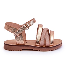 Børnesandaler med stropper Rose Gold Isla gylden