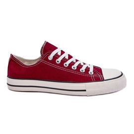 FR1 Klassiske lave sneakers til kvinder Burgundy Vegas rød