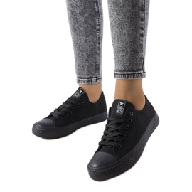 Beaupré sneakers i sort stof