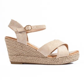 Kvinders espadrillesandaler beige Shelovet