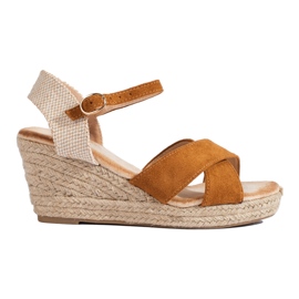 Brune espadrillesandaler til kvinder Shelovet