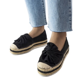 Sorte platform espadriller fra Idana