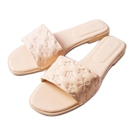 Beige flade sandaler fra Amalie