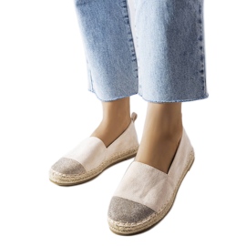 Beige espadrille loafers fra Magali