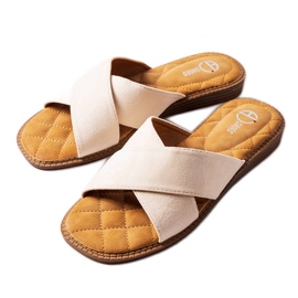Inna Tiana beige hjemmesko