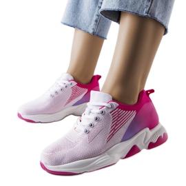 Hvide og lyserøde sneakers fra Genet