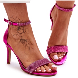 Damesandaler med høj hæl med Fuchsia Perfecto lyserød
