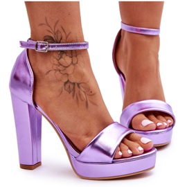 Lilla Mandy højhælede sandaler violet