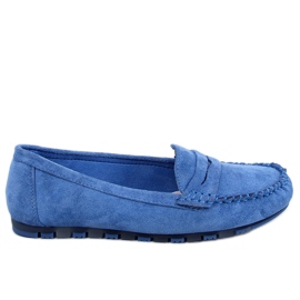 Anaya Blue ruskinds loafers til kvinder blå