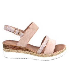 Frazier Beige sandaler med kile