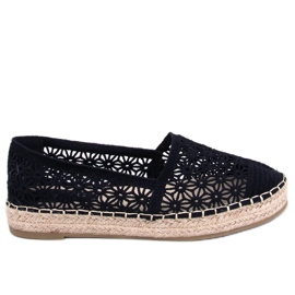 Gennembrudte espadriller fra Terian Black sort