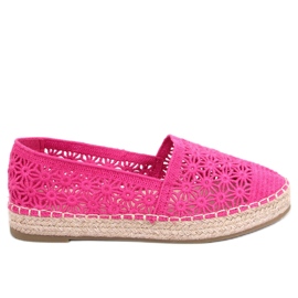 Gennembrudte espadriller Terian Fuchsia Rose Red lyserød