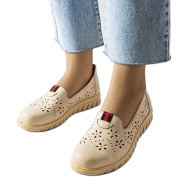 Beige lette loafers fra Joli