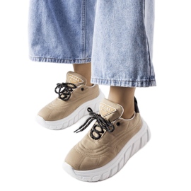 Mørke beige sneakers fra Aisys
