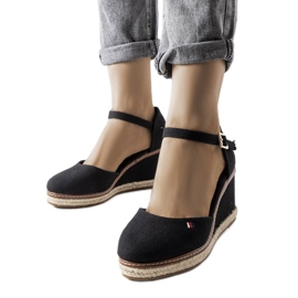 Sorte kile-espadriller fra Adelinda
