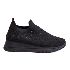 WR1 Slip-on sneakers til kvinder med rhinestones Sort Gianni