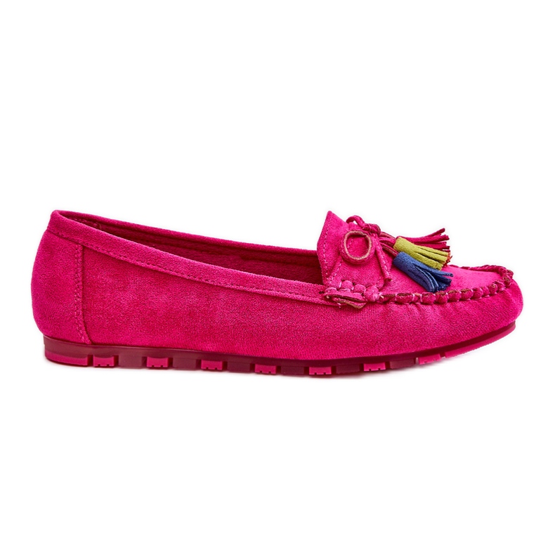 PS1 Ruskind Loafers med sløjfe og kvaster Fuchsia Dorine lyserød